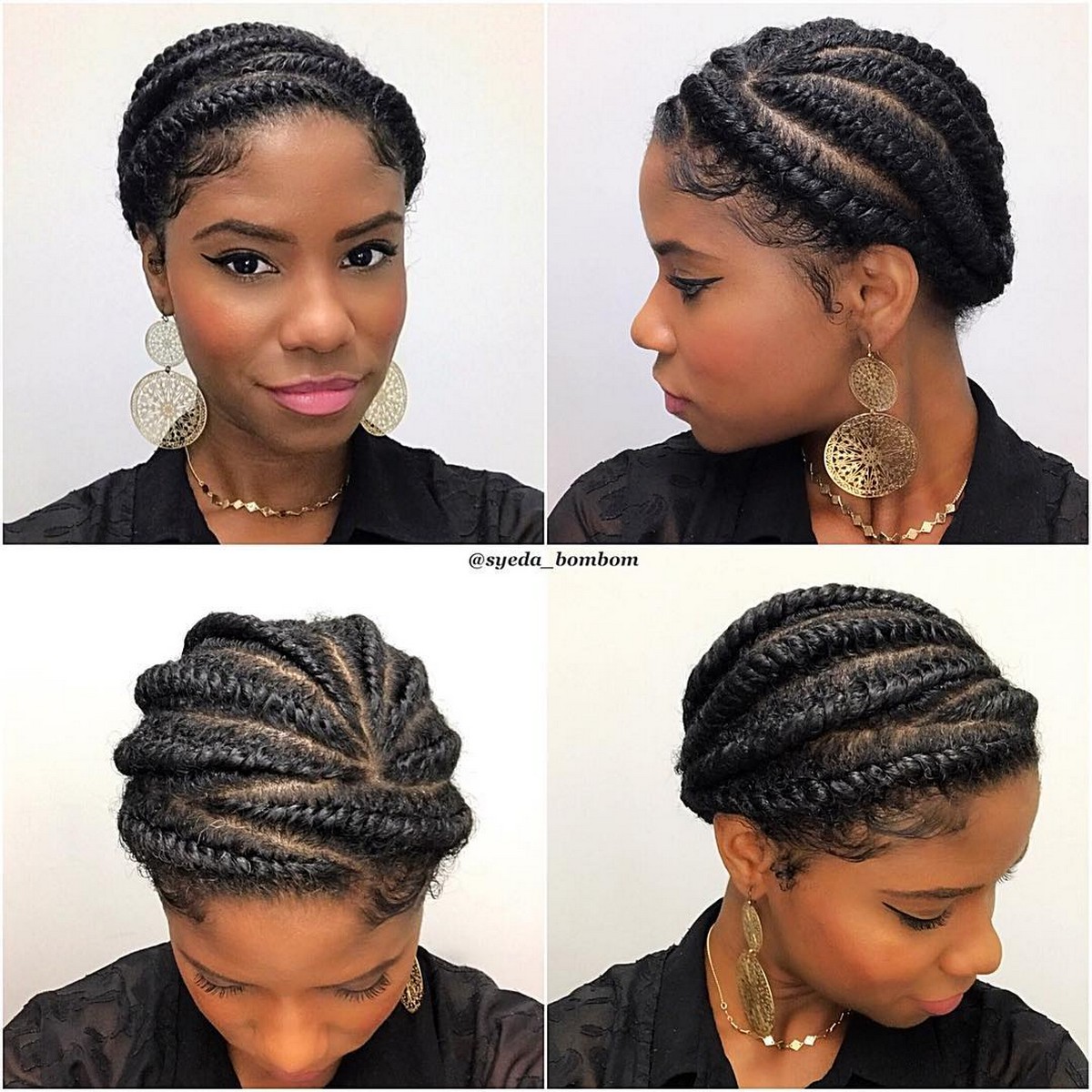 Cute Protective Flat Twisted Updo