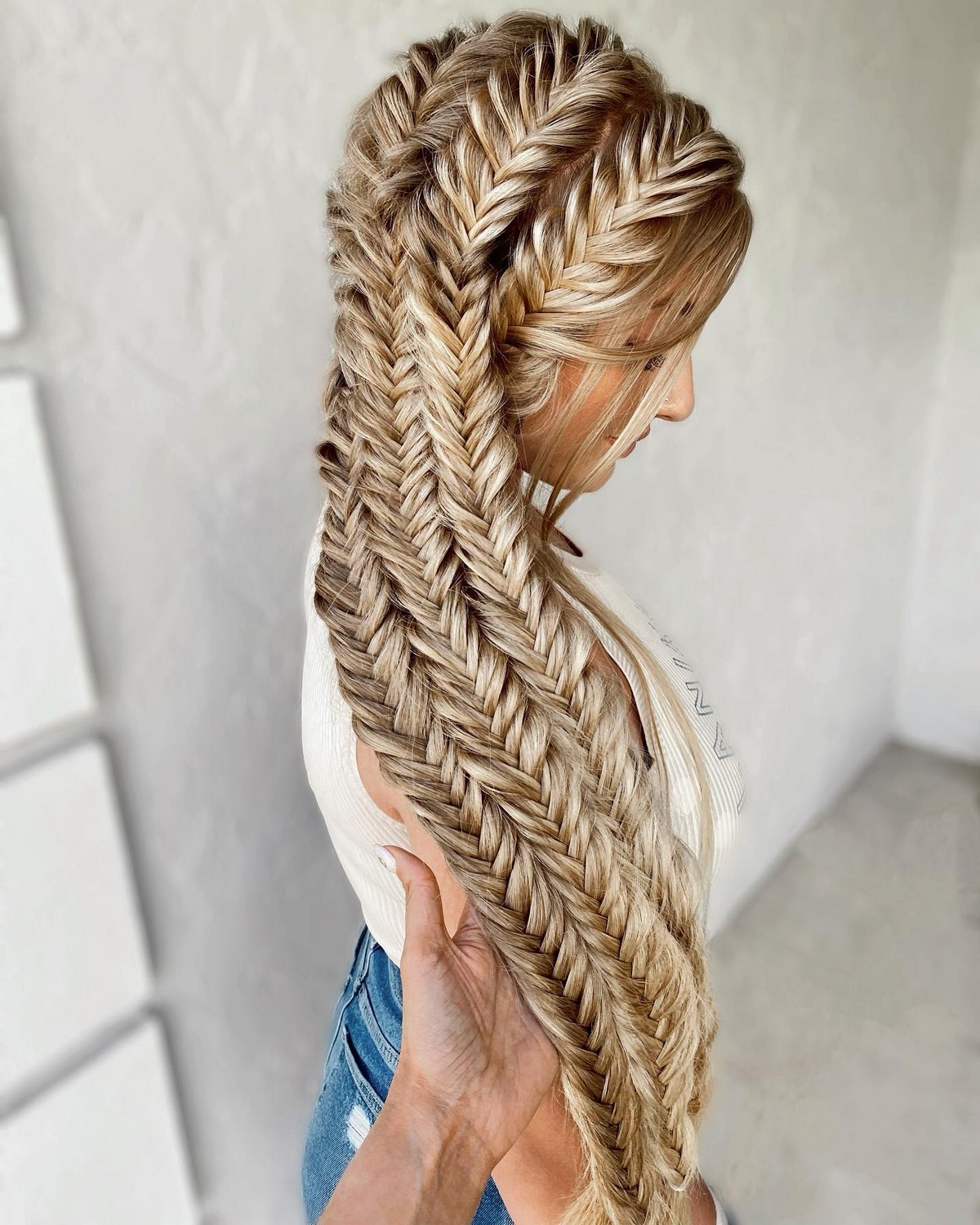 Multi Fishtail Side Part