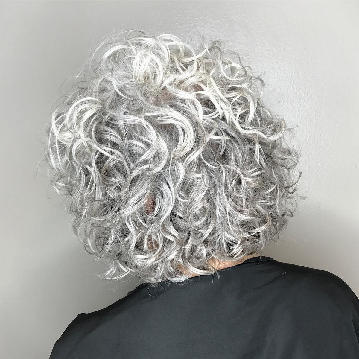 Silver Fox Perm Bob Hair