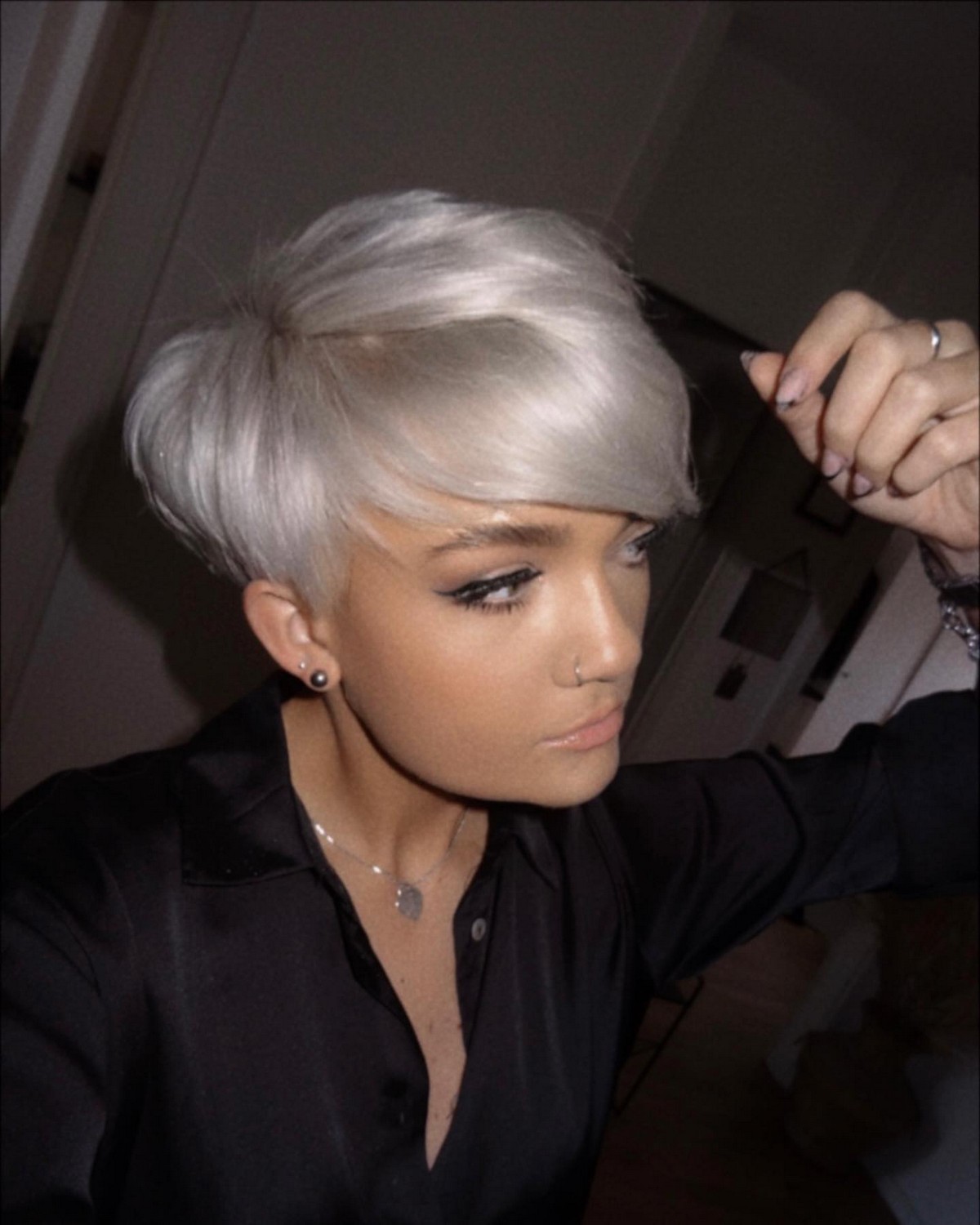 Silver Undercut Pixie