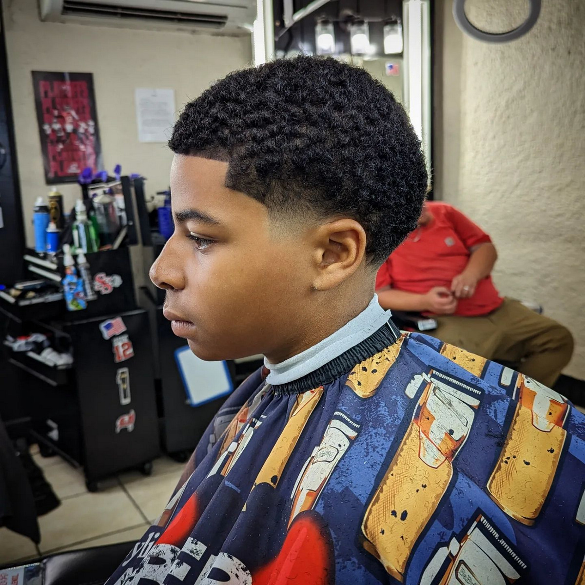 Temple Fade With Sponge Twists Haircut