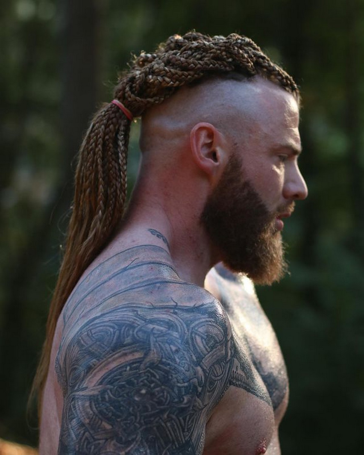 Braided Top Knot Long Braided Pony