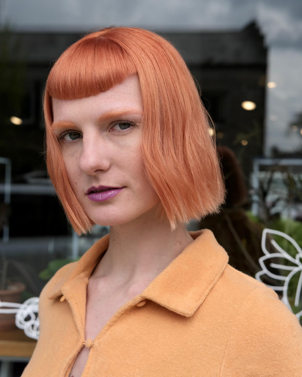 Chin-length Bob With Betty Bangs