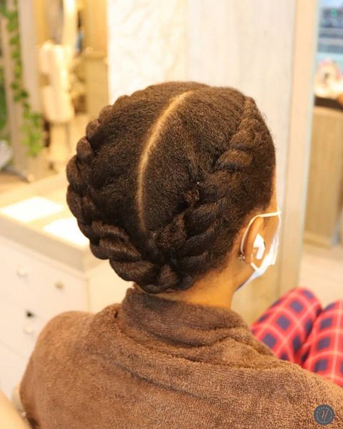 Curly Milkmaid Braids