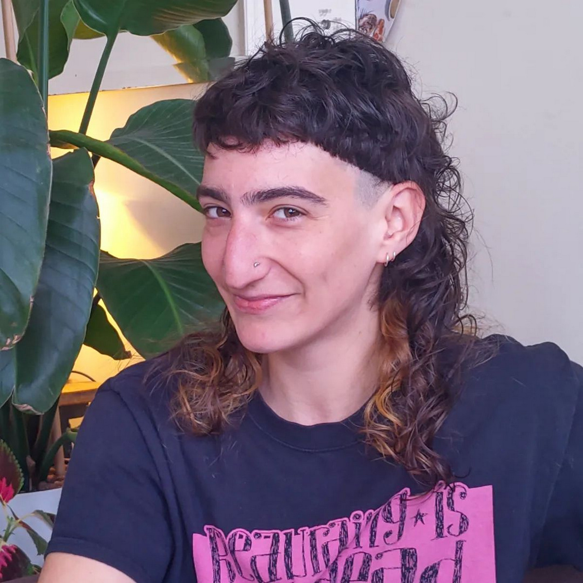Curly Mullet With Takuache
