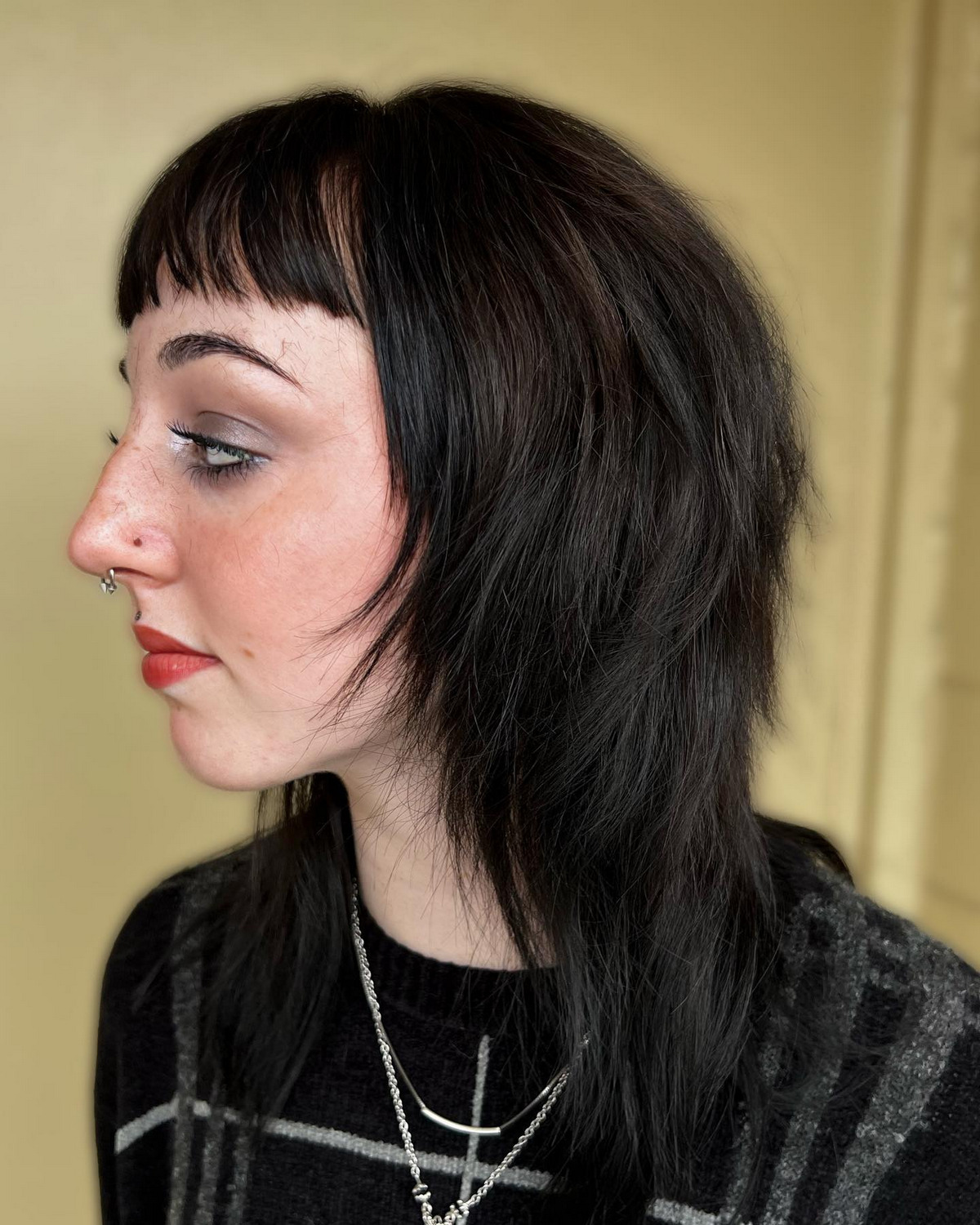 Edgy Layers Of Mullet With Goofy Bangs