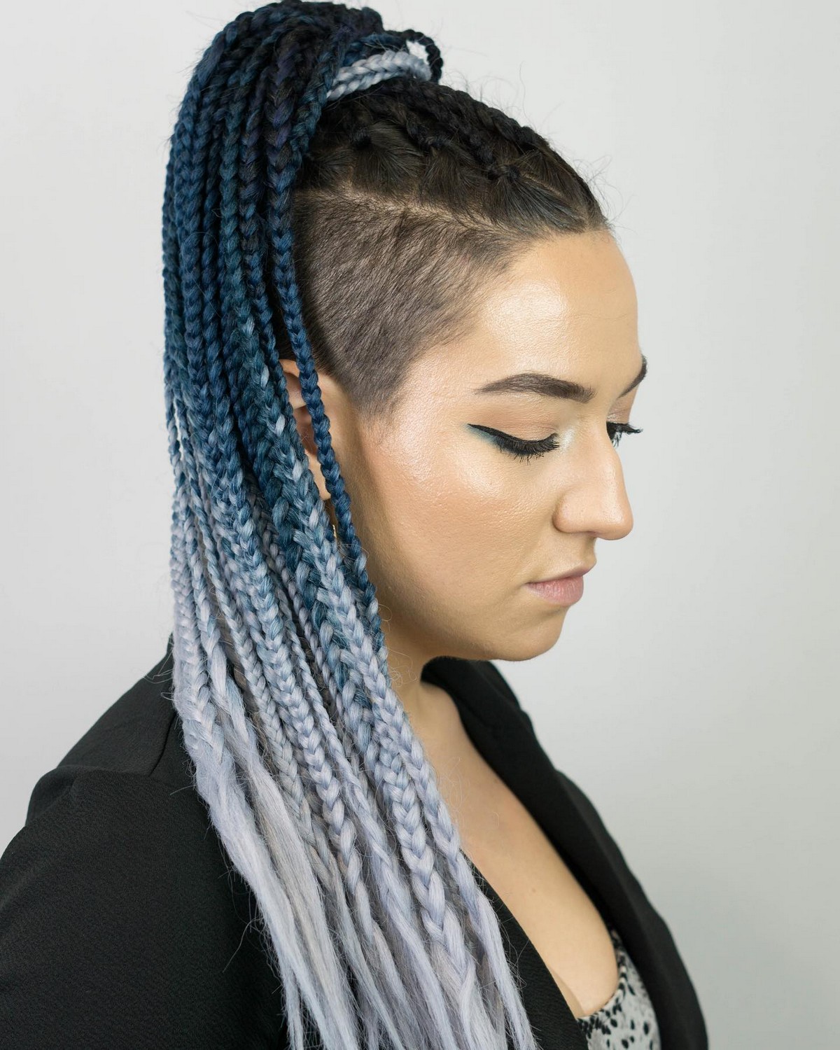 Faux Hawk Medium Box Braids