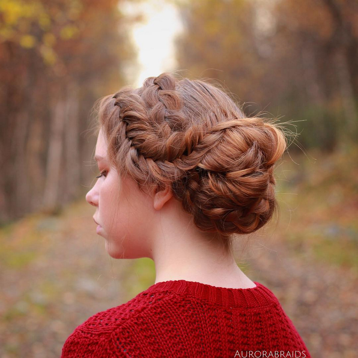 Fishtail And Dutch Braids Into A Bun