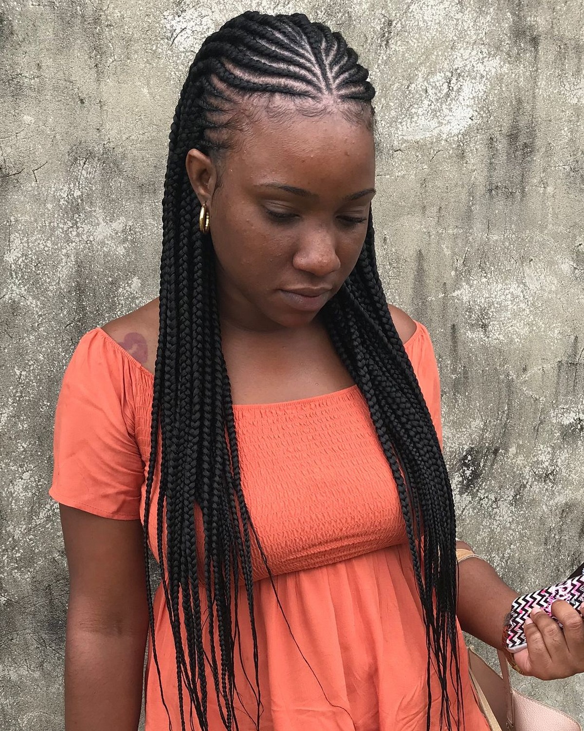 Thin Black Fulani Braids