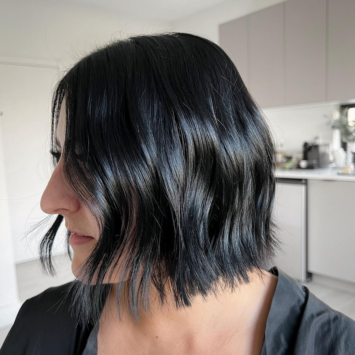 Chin Length Bob With Textured Layers