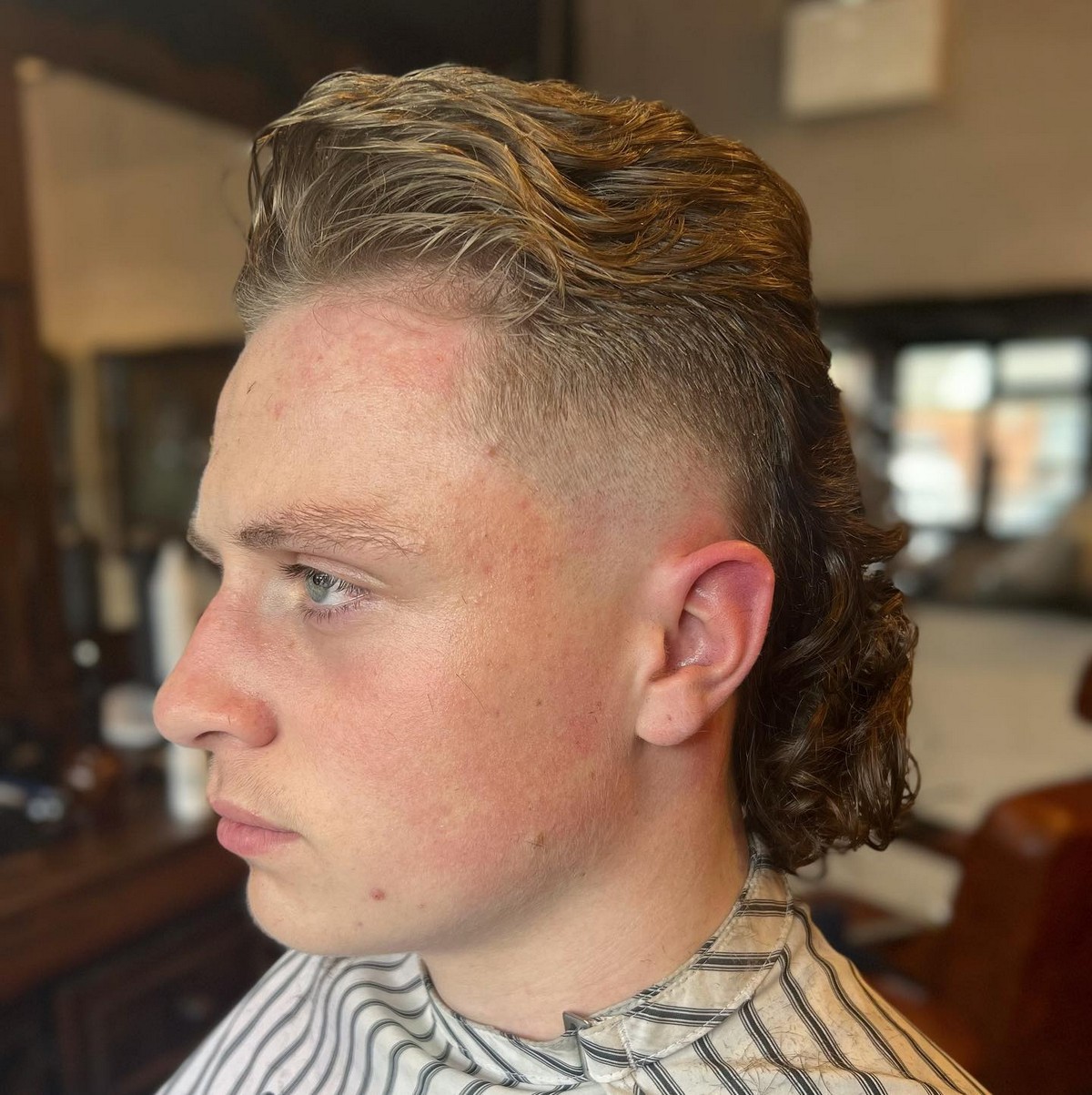 Curly Mullet Undercut With A Combover
