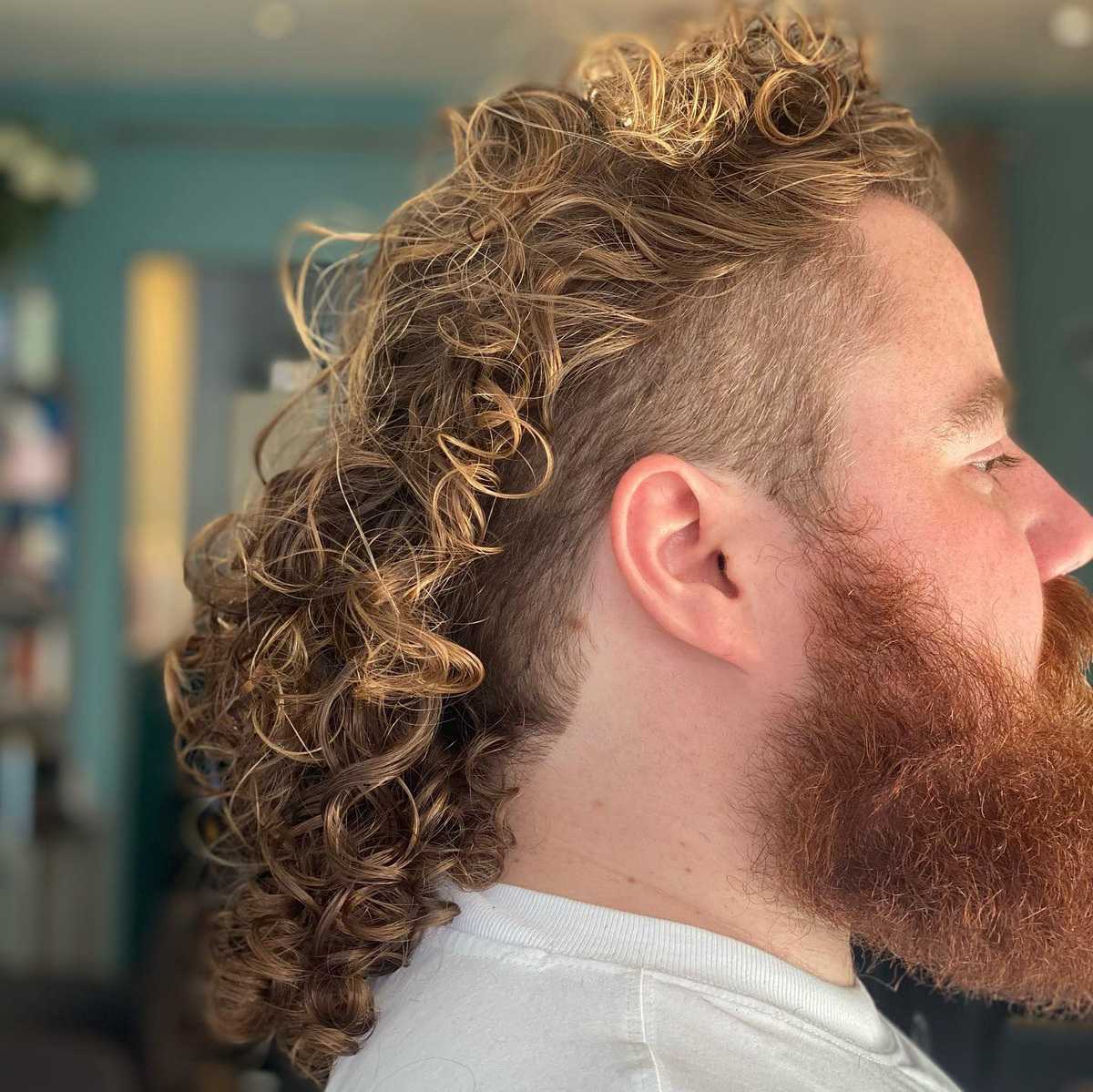 Curly Mullet With Buzz Cut