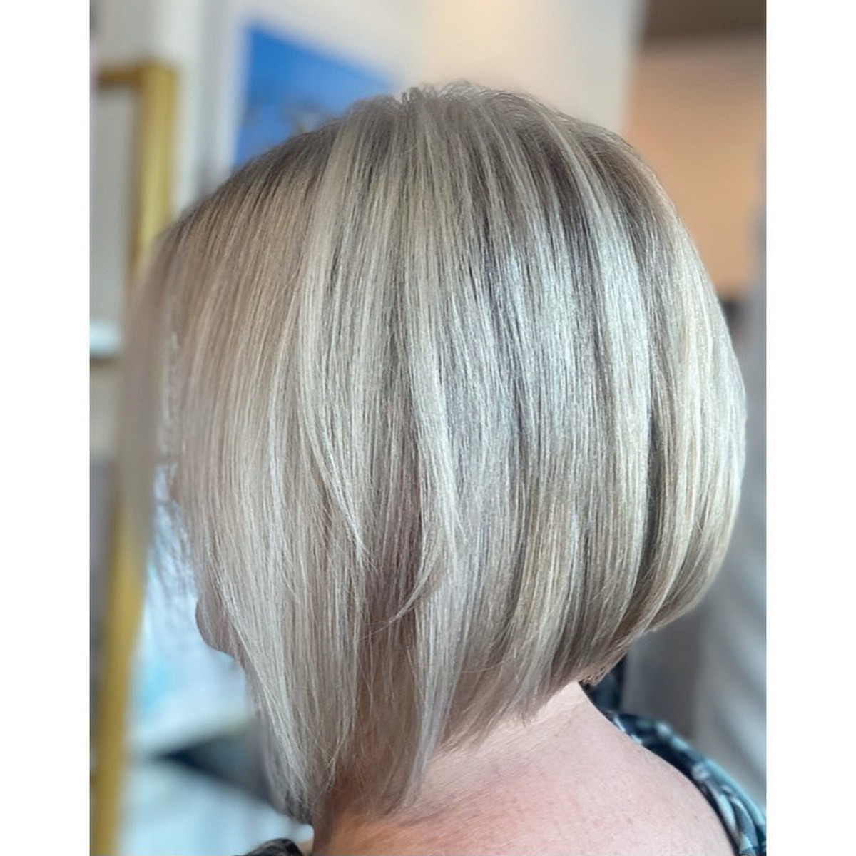 Grey Blending Inverted Bob