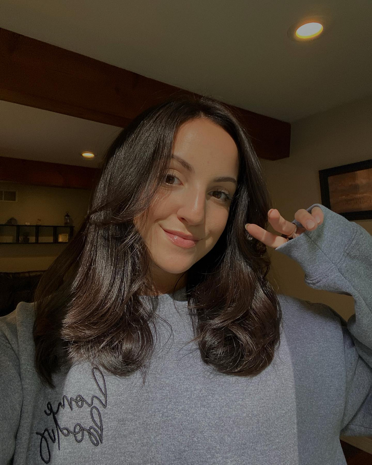 Layered Hair With Curtain Bangs
