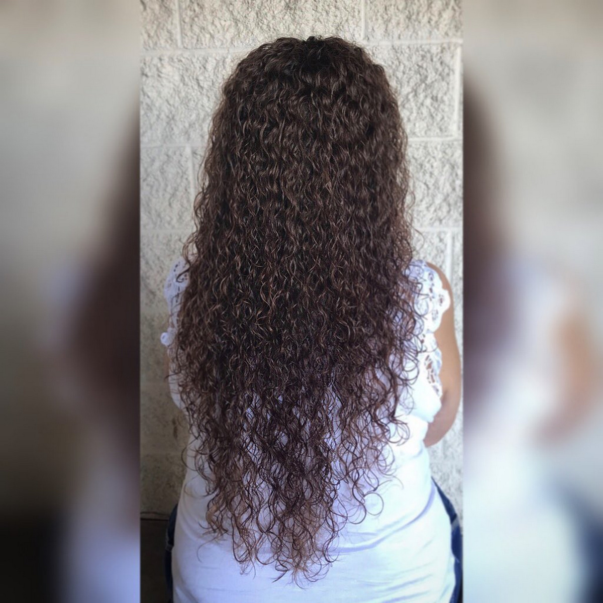 Long Spiral Perm Curls Hair