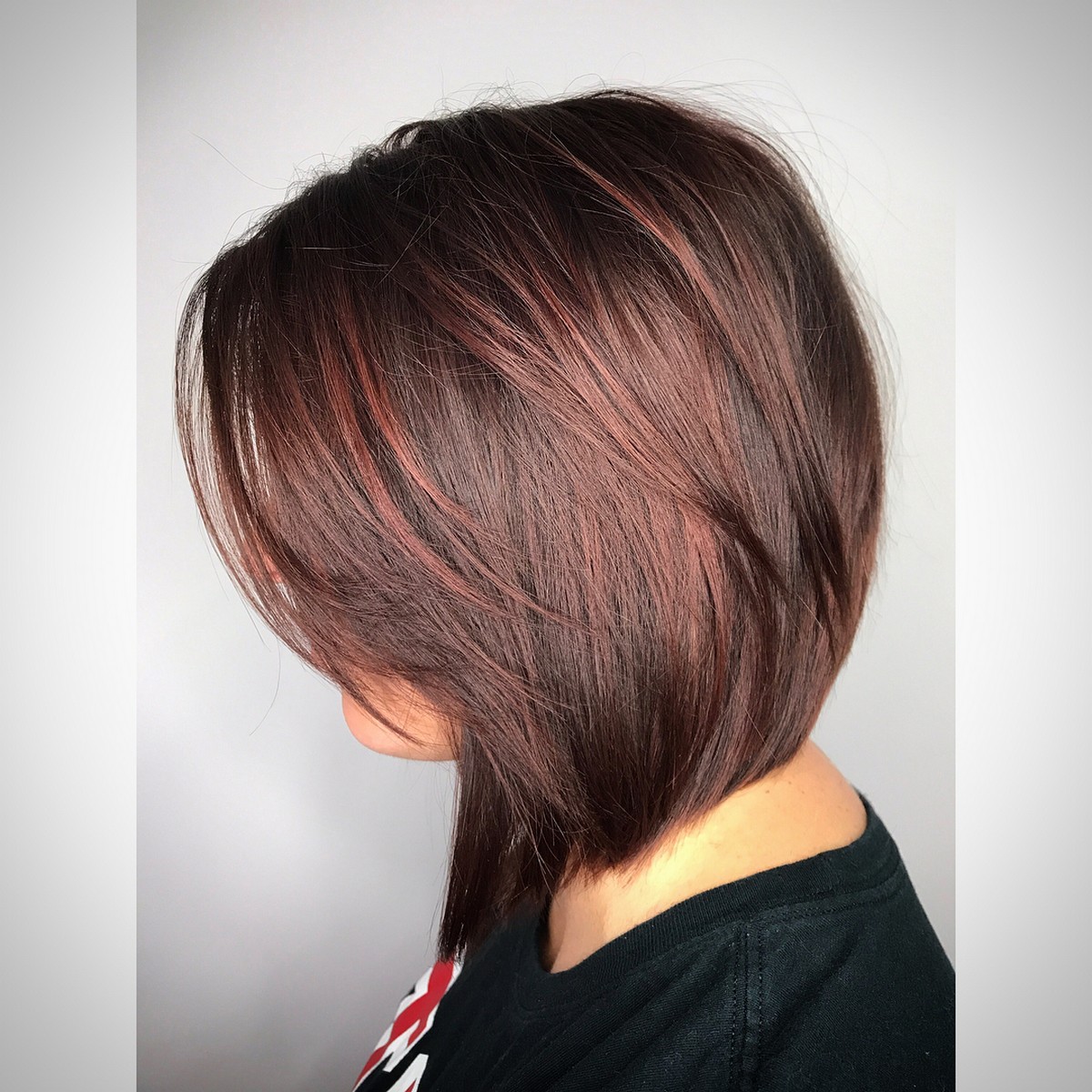 Mahogany Brown Bob With Layers