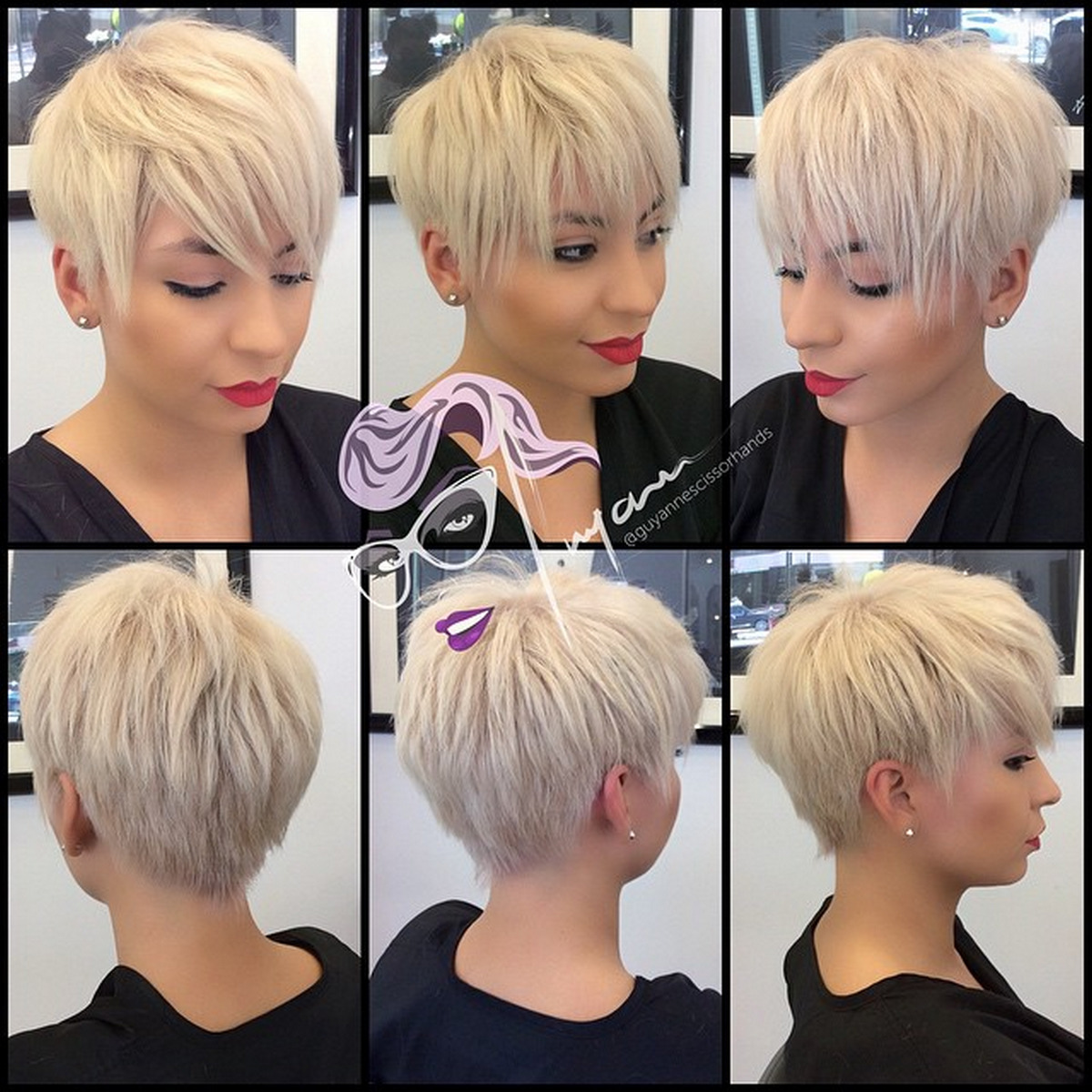 Choppy Platinum Blonde Pixie