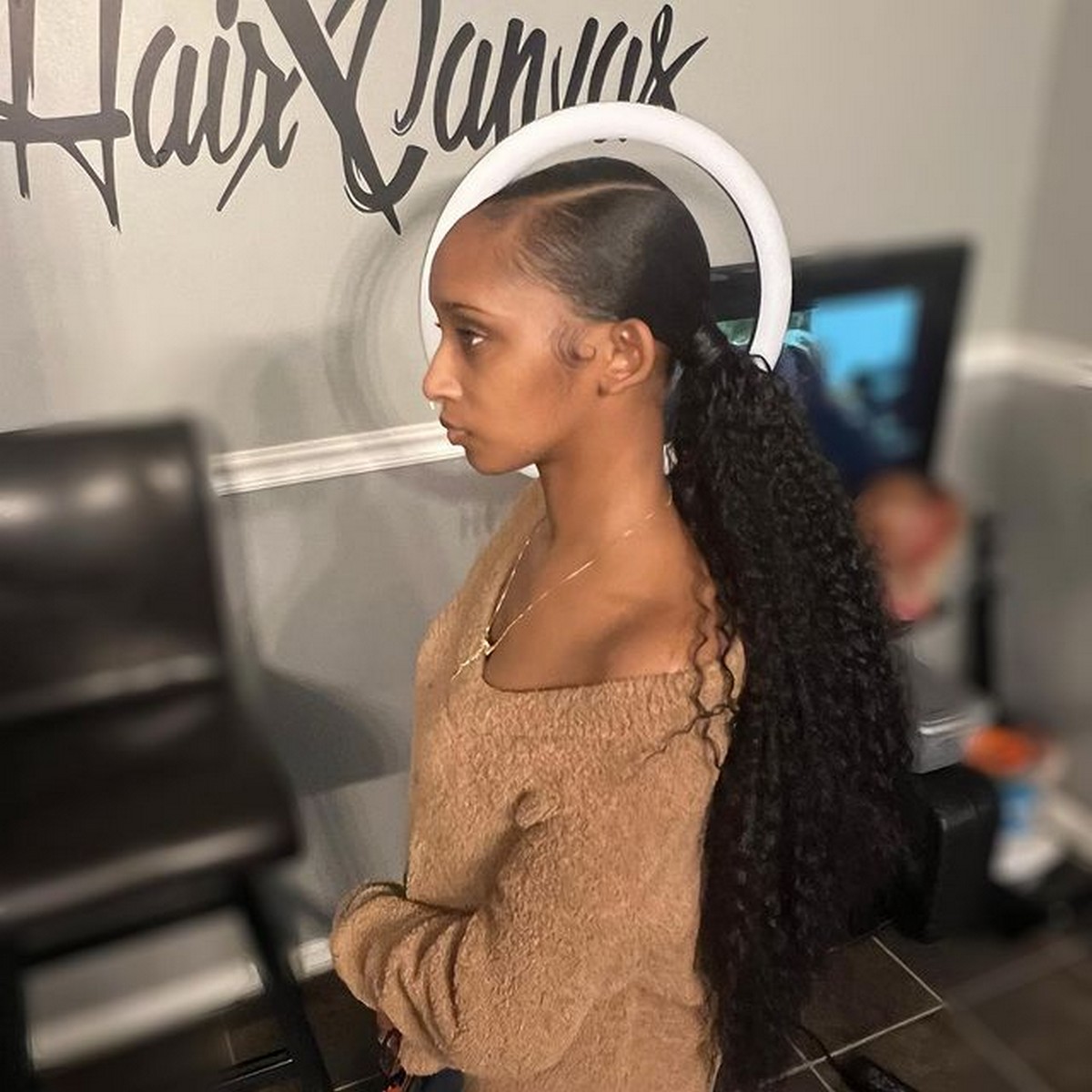 Curly Low Ponytail