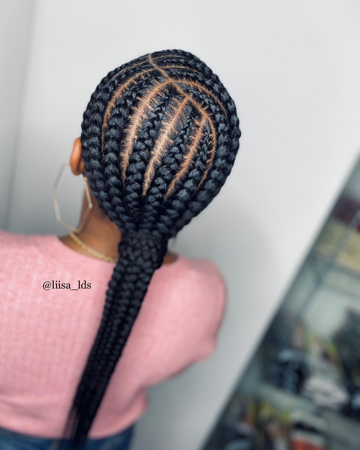 Goddess Braids with Cornrows to the Back