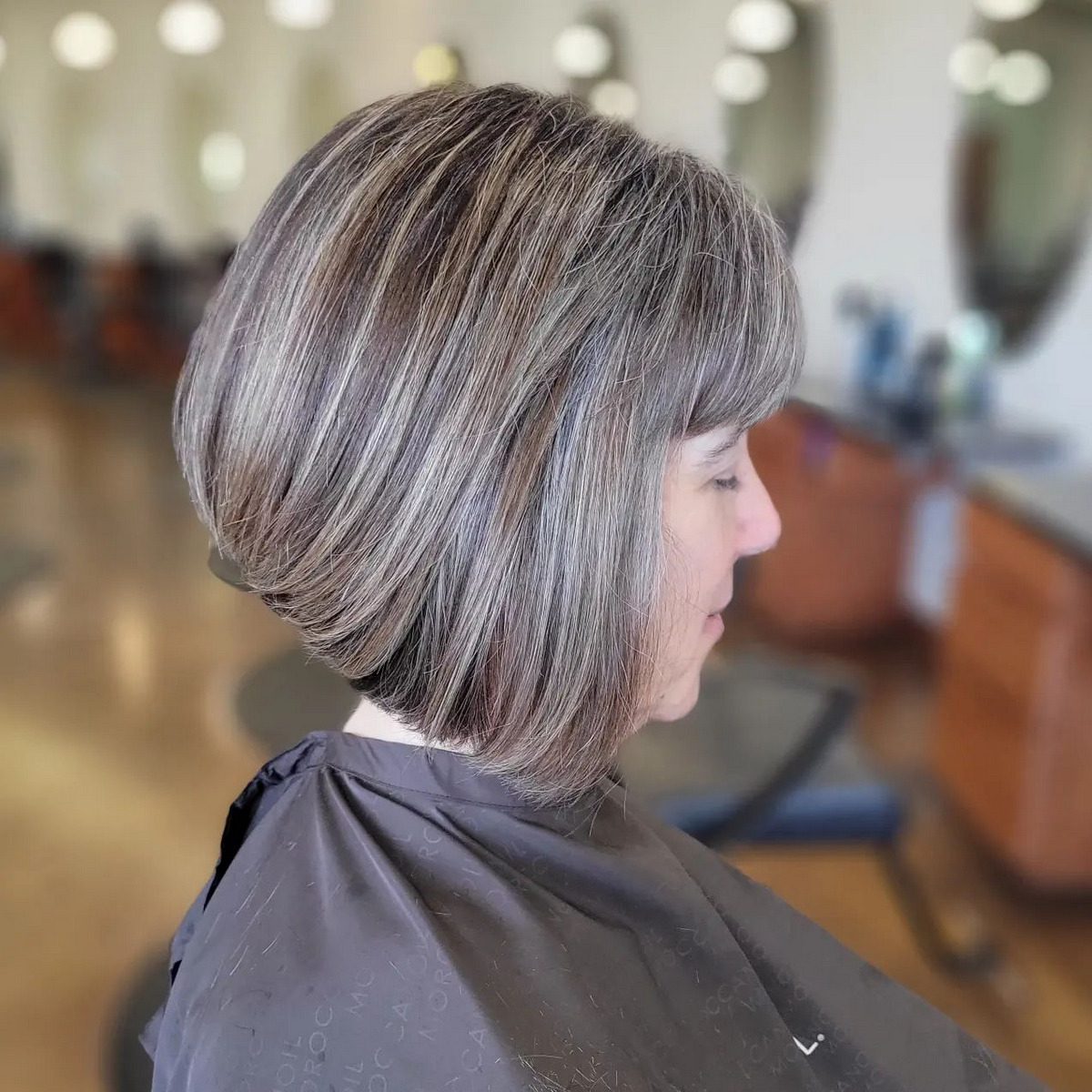  Inverted Bob With Side-Swept Bangs