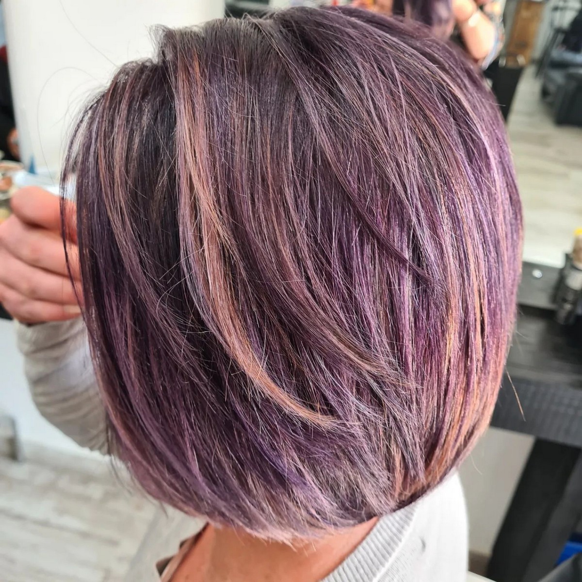 Plum Blonde Highlights