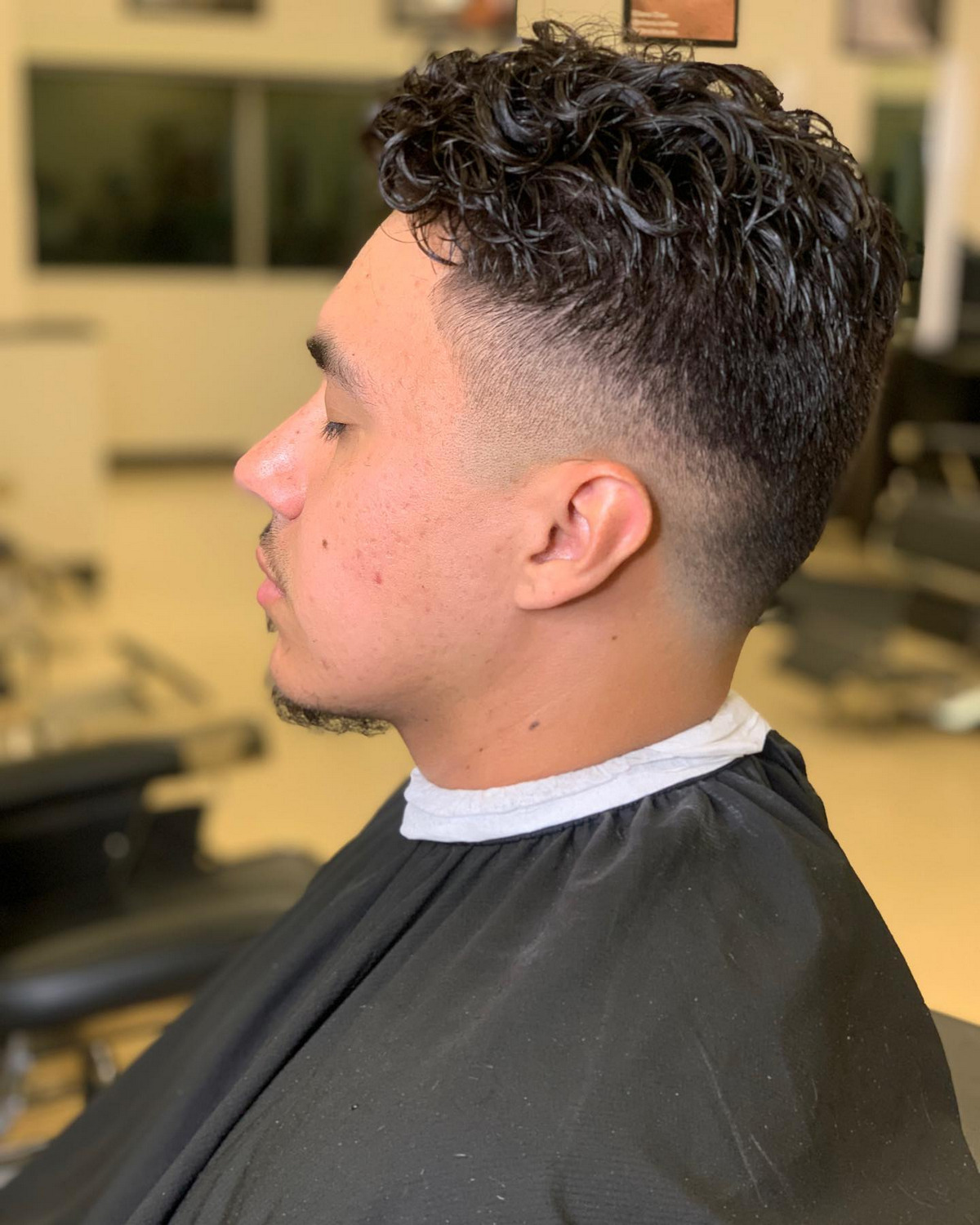 Taper Fade Curly Top