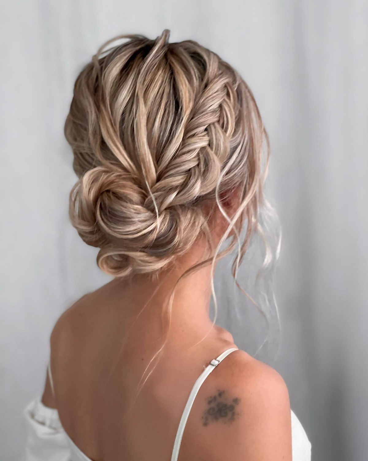 Careless Braided Chignon Updo