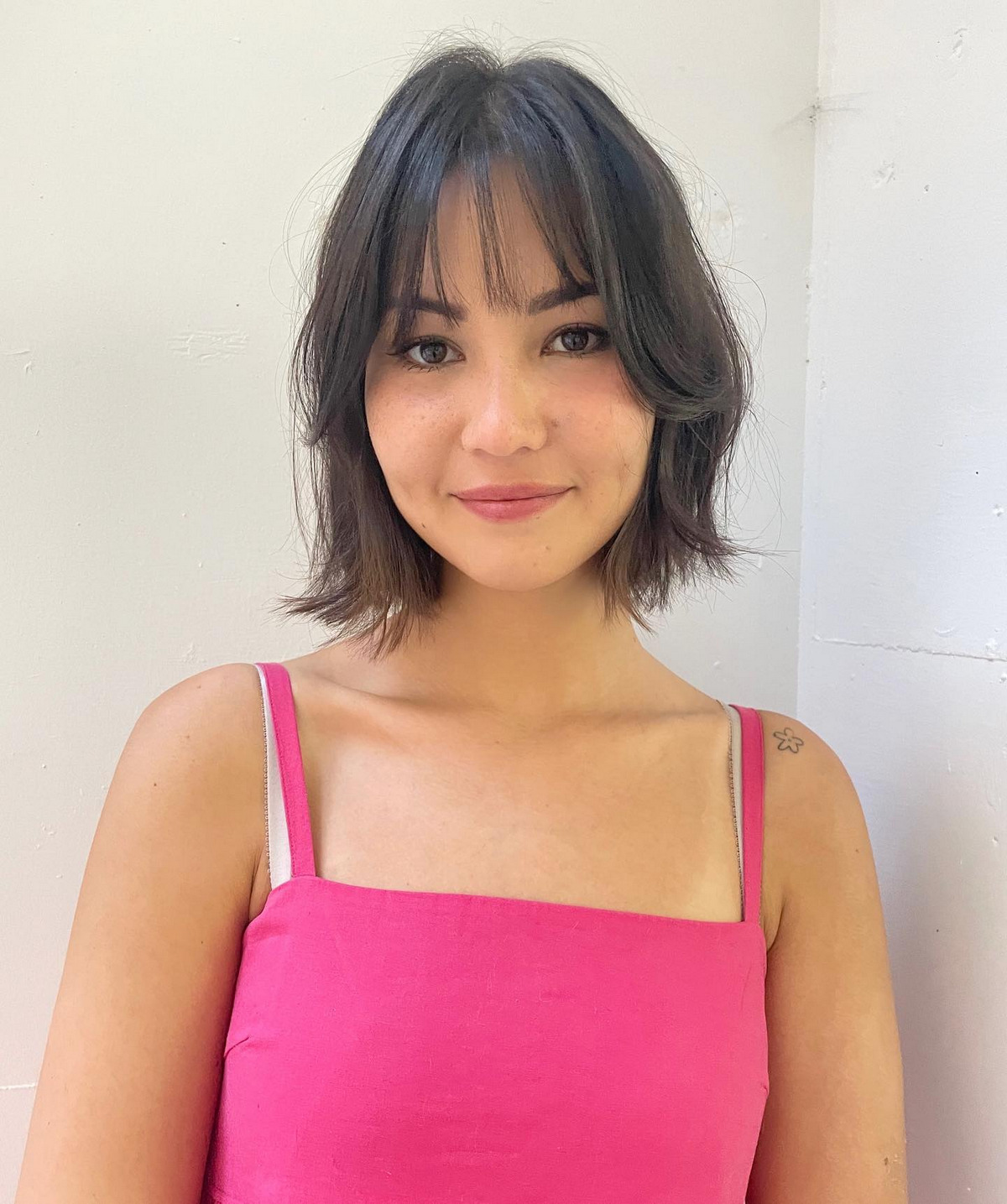 Chin-Length Bob With Wispy Bangs