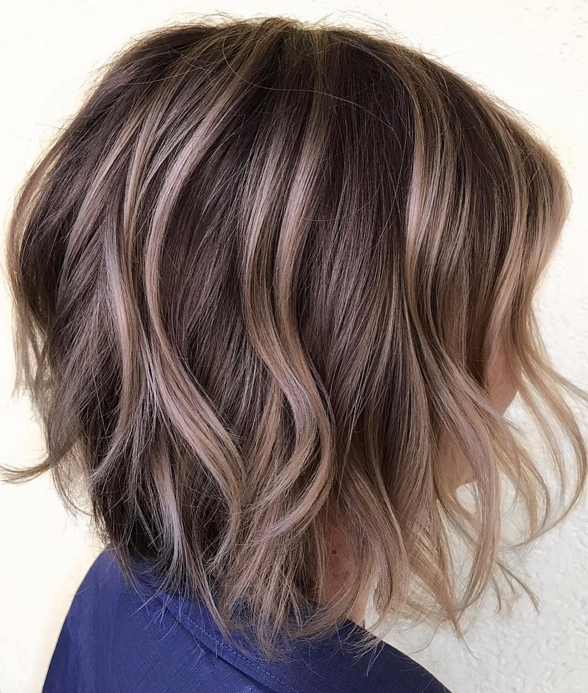 Dimensional Wavy Textured Bob