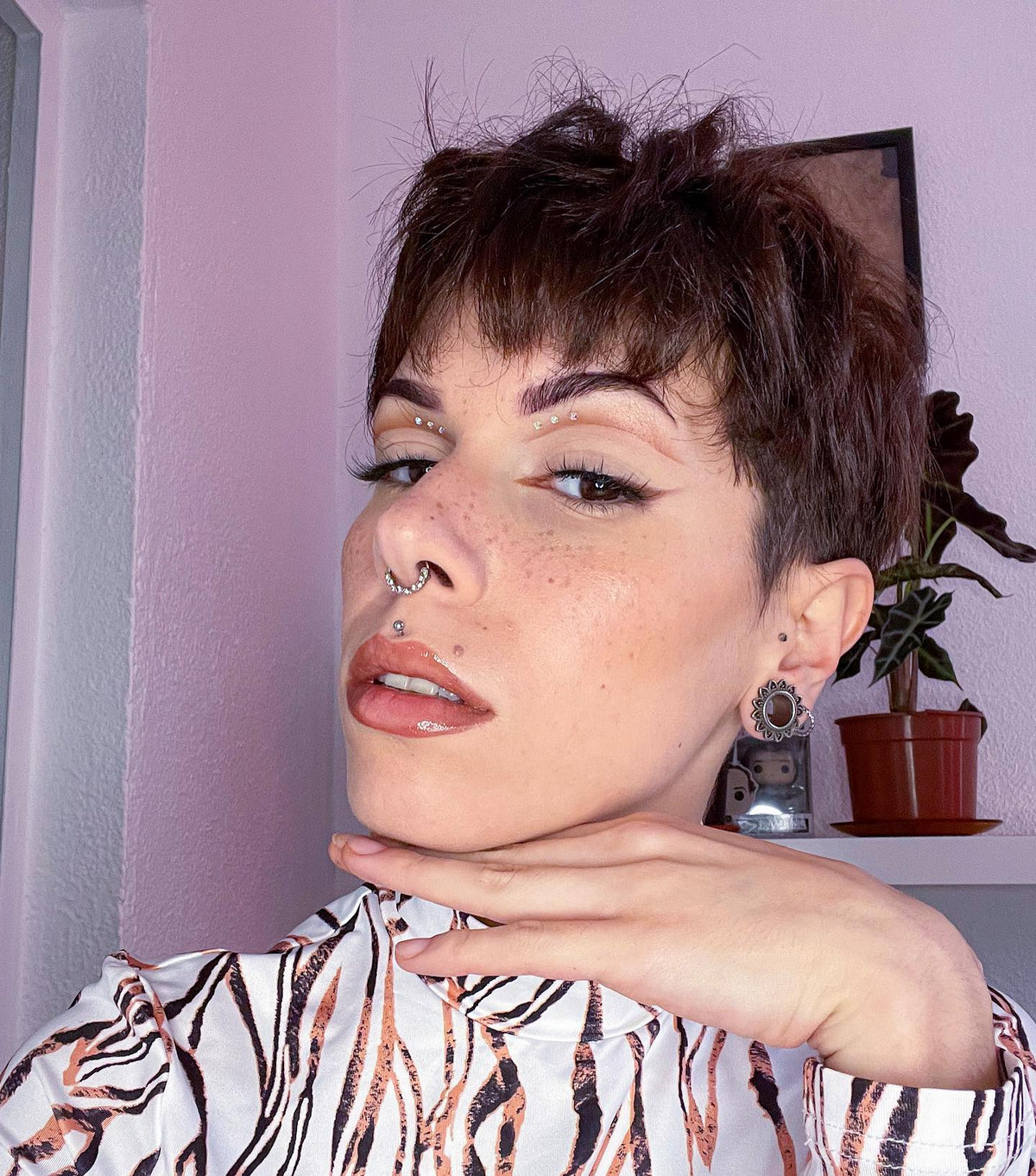 Layer Pixie With Messy Blunt Bangs