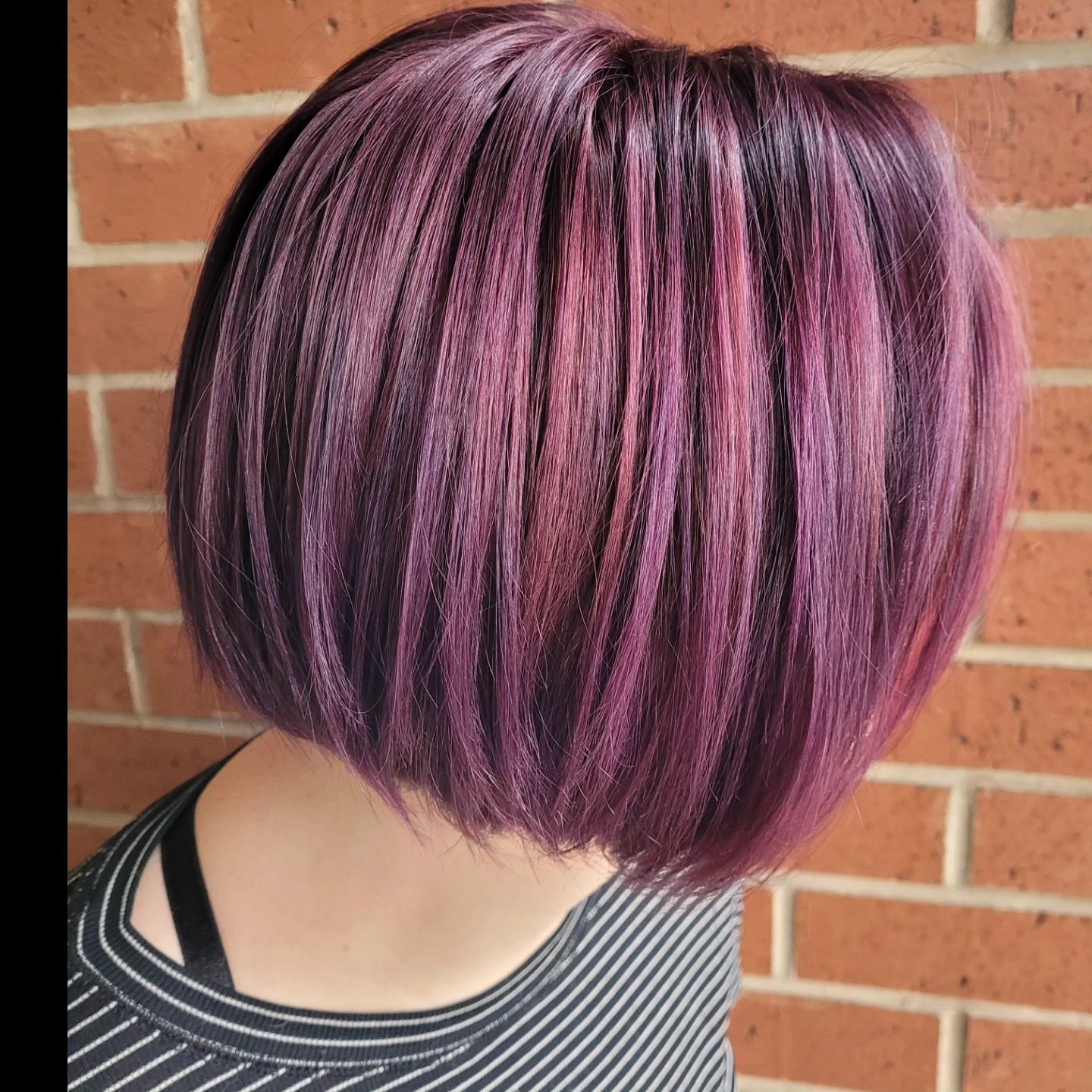 Purple Bob Hair