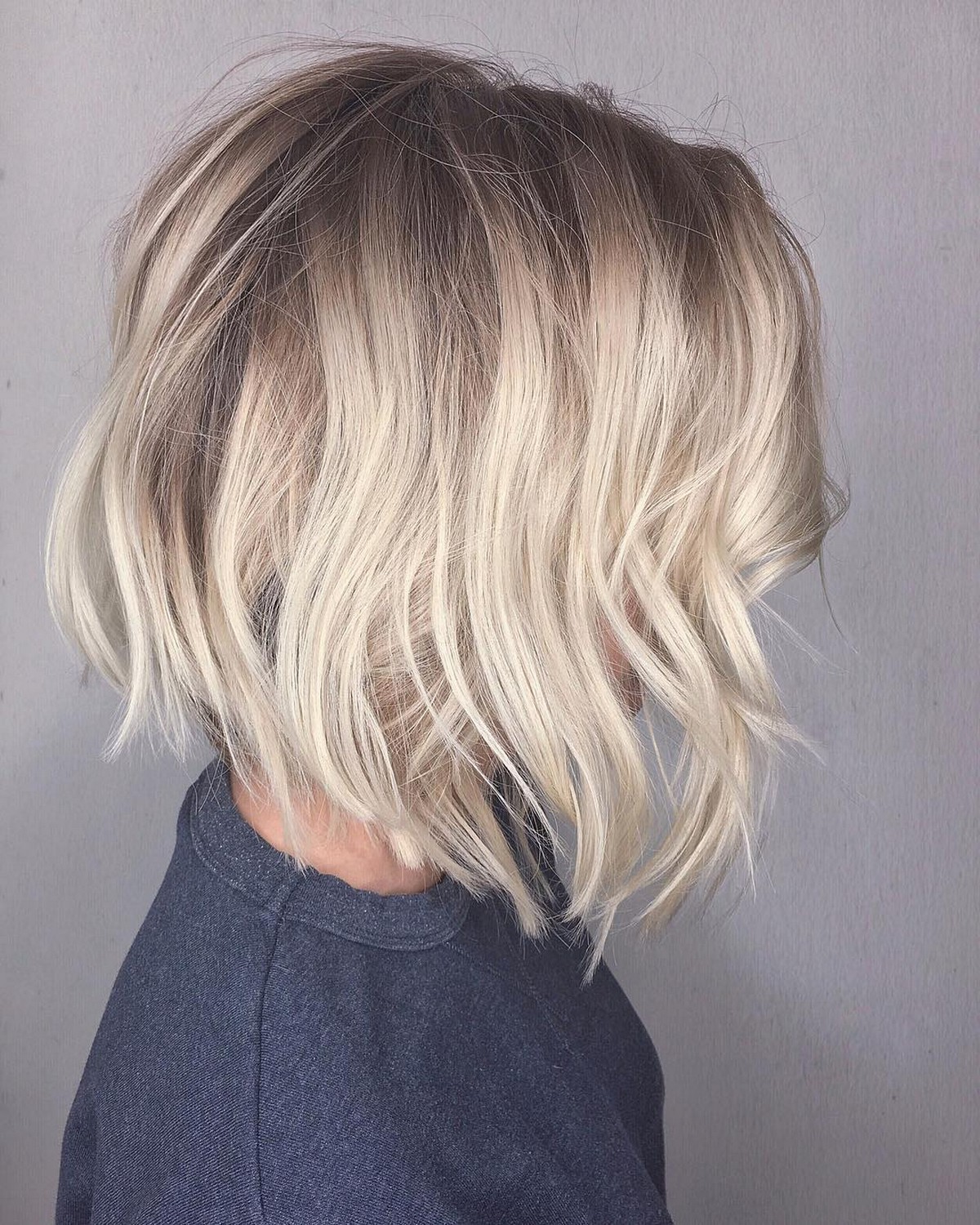 Blonde Bob With Shadow Root