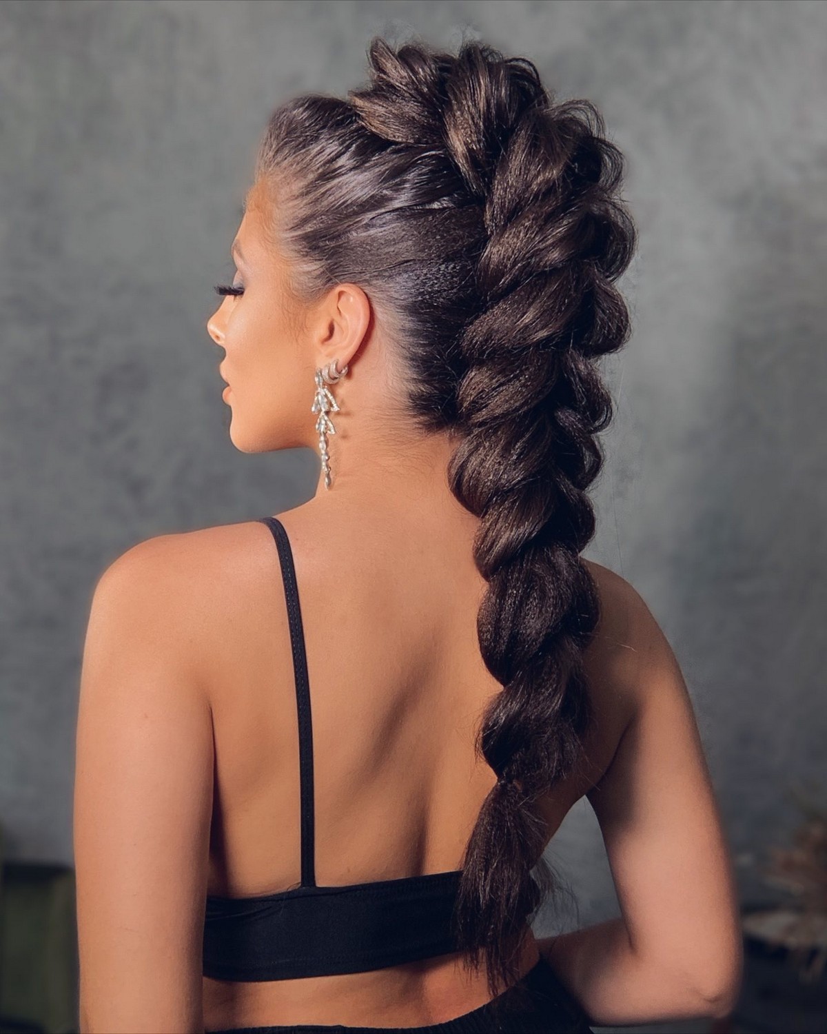 Crimped And Braided Faux Hawk