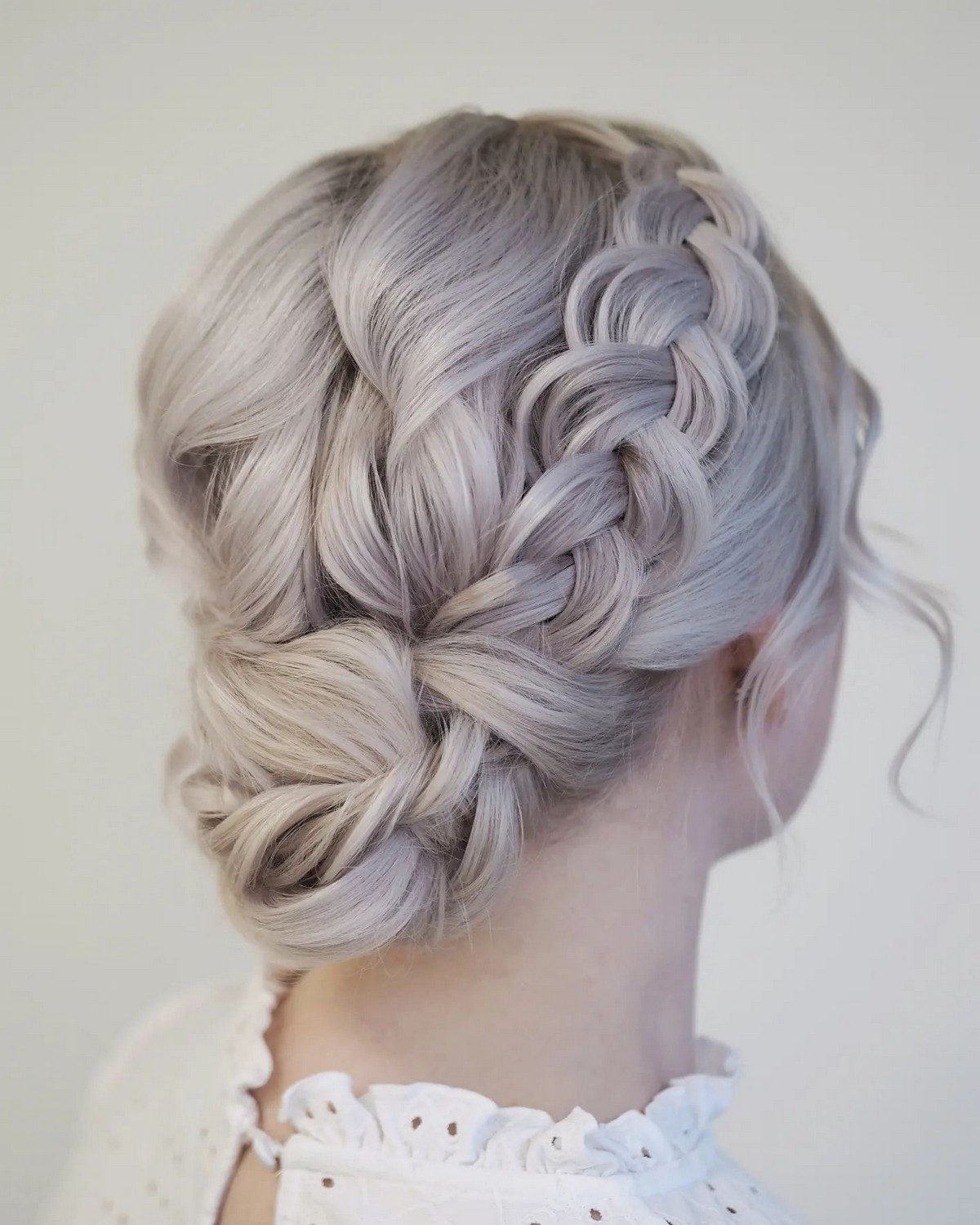 Easy Textured Silver Wedding Braid