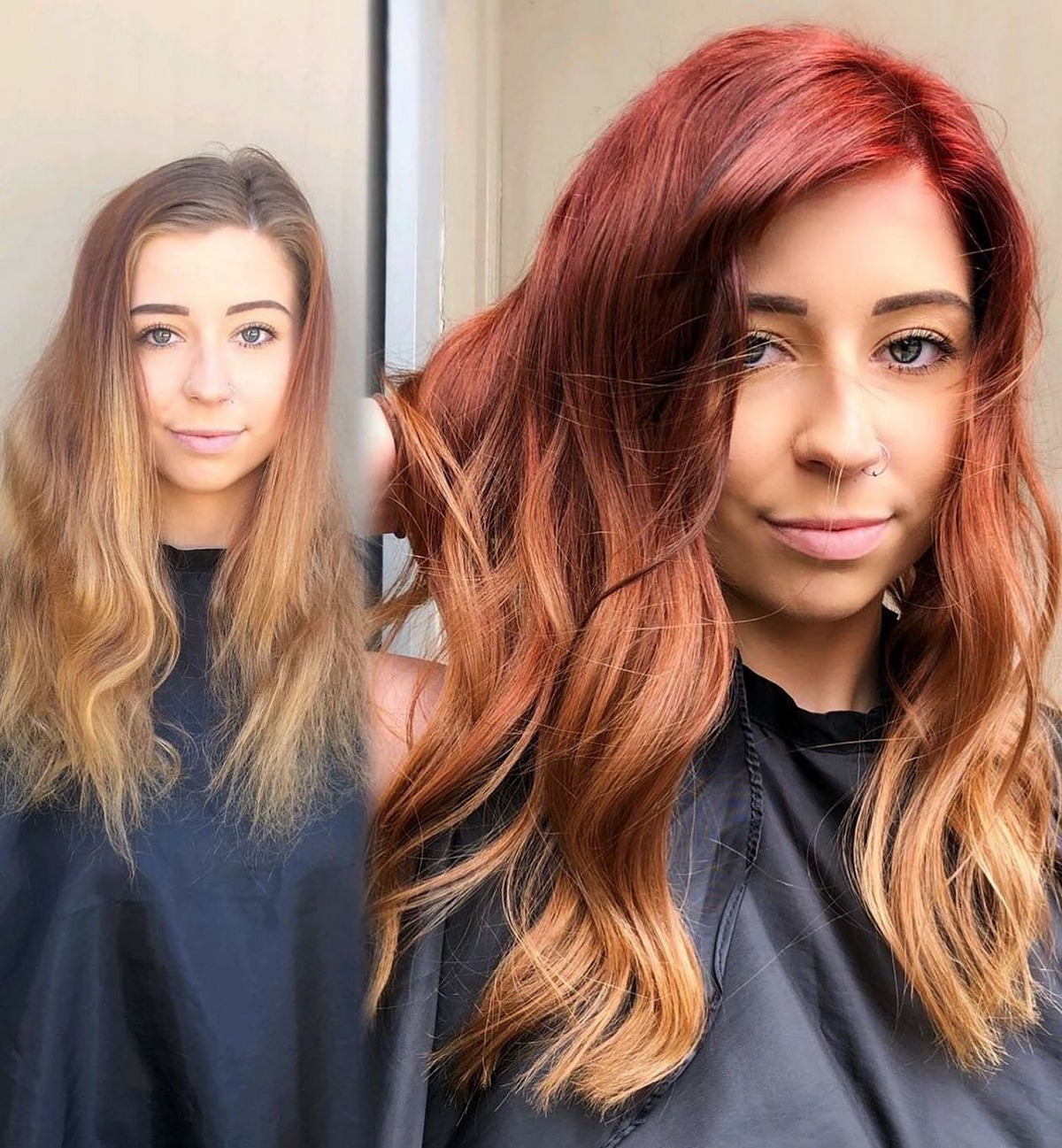 Light Honey Blonde And Copper Red