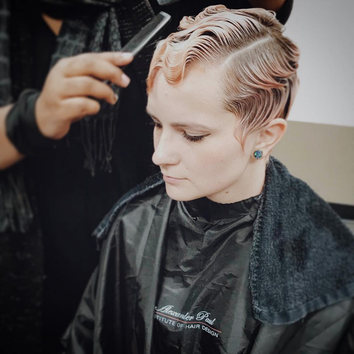 Long Pixie Finger Waves Hairstyle