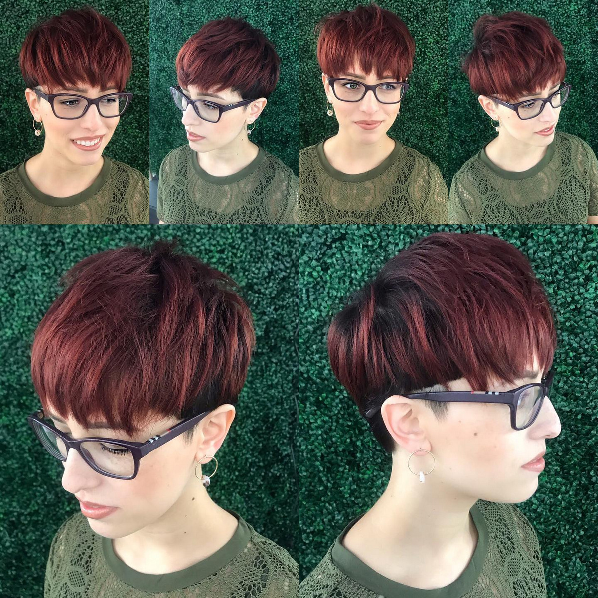 Pixie Cut With A Shaved Side And Bangs