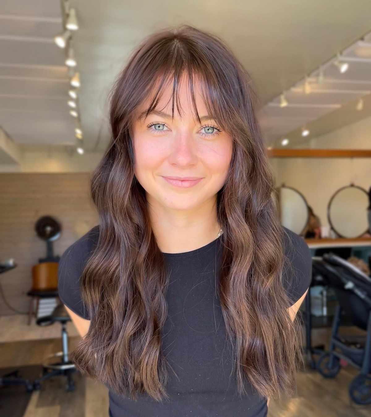 Beachy Waves And Wispy Bangs