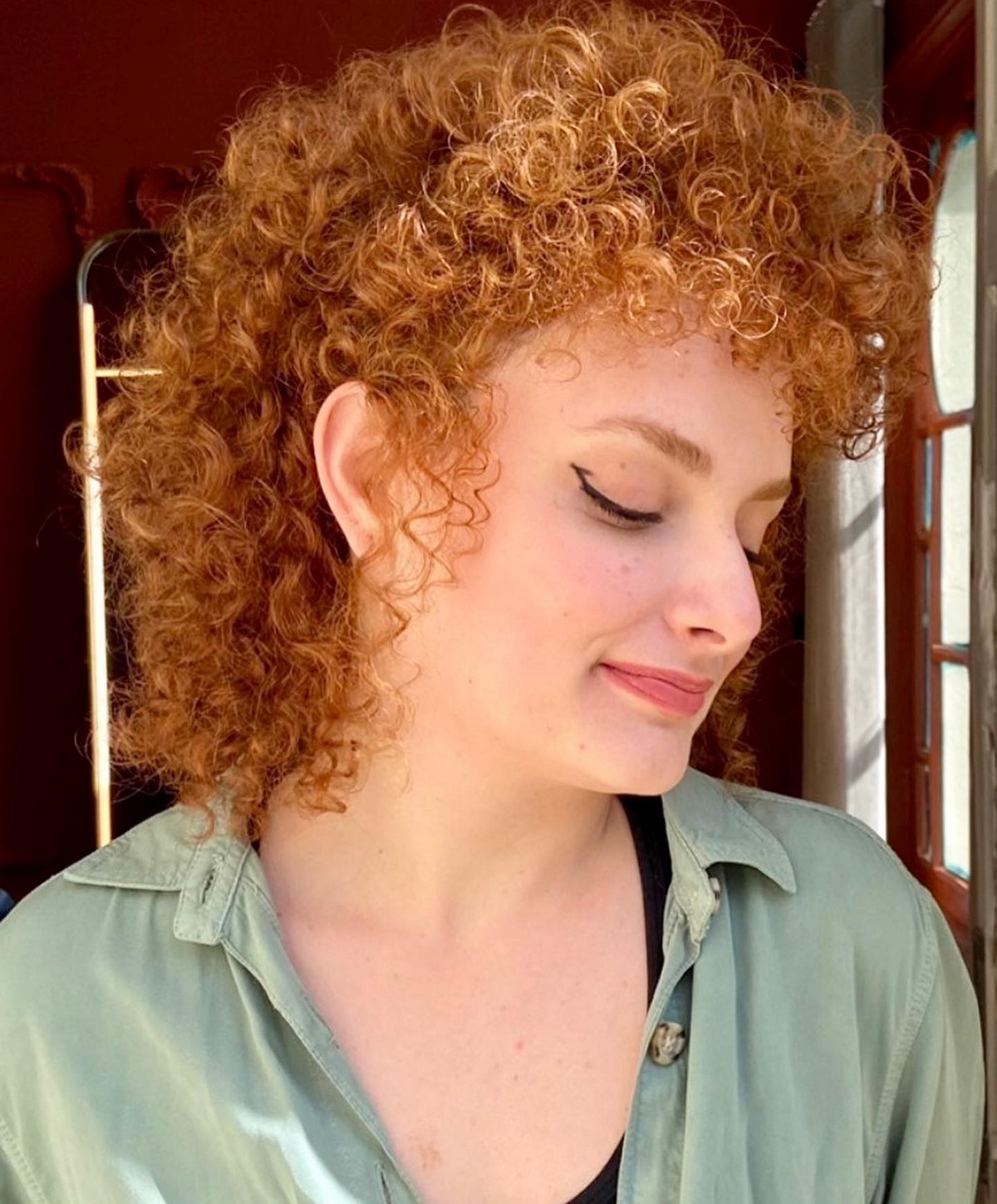 Ginger Curly Mullet