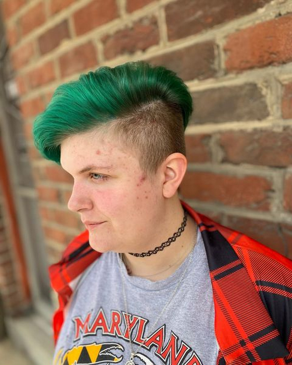 Green Angled Undercut