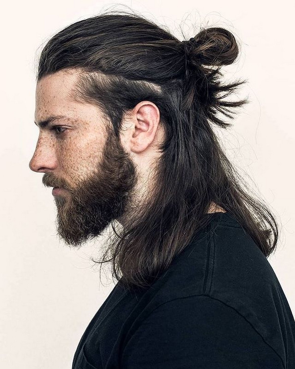 Half Top Knot Ponytails Black Hair