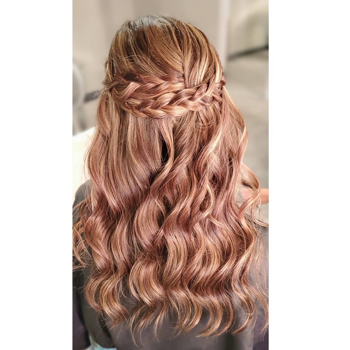 Half-Up French Braid Crown