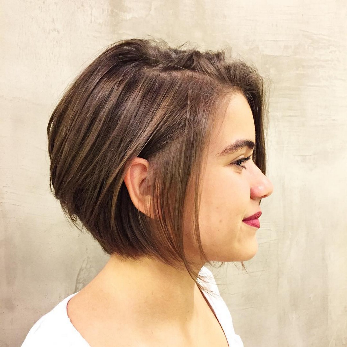 Side-Parted Chin-Length Bob