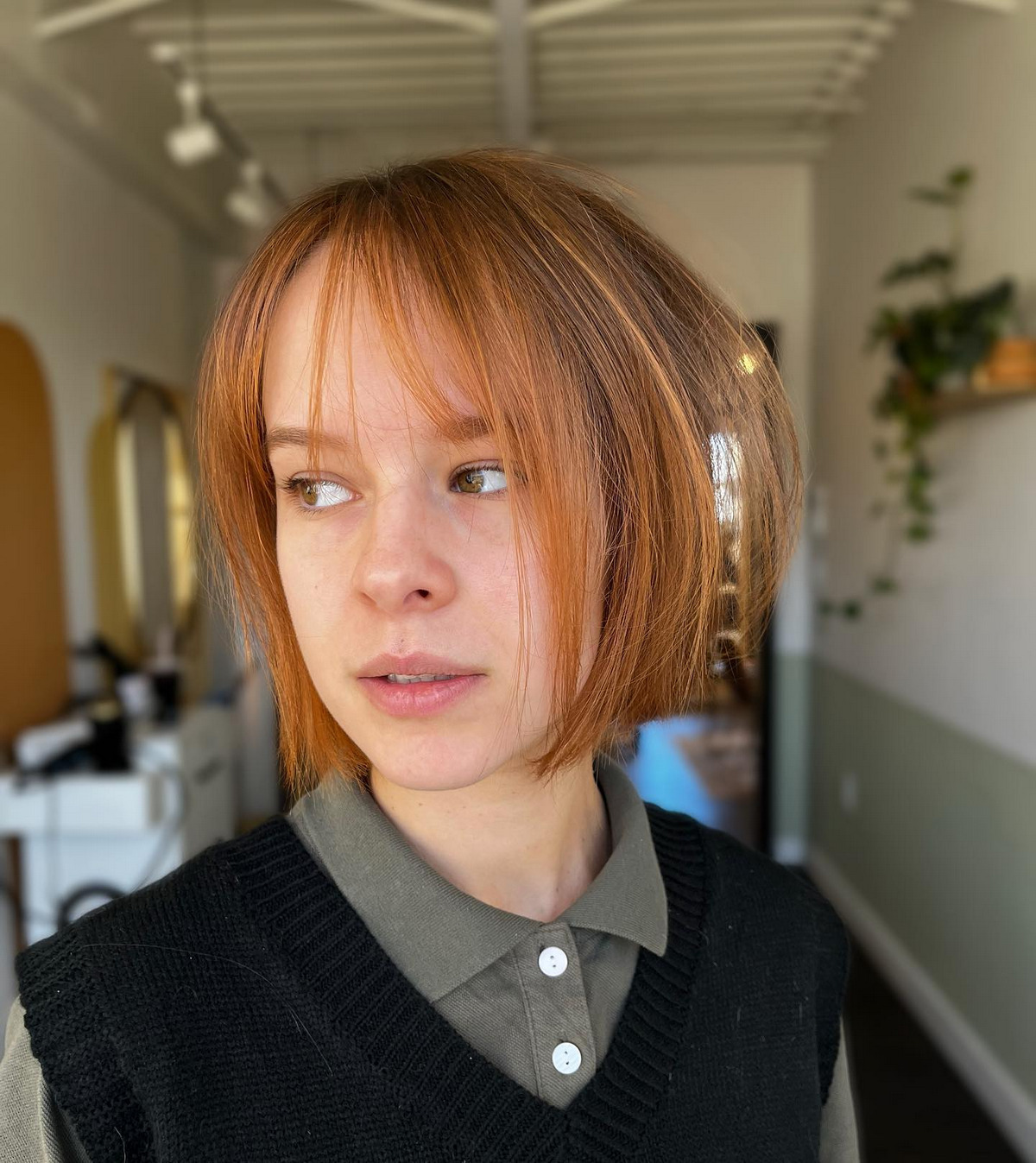 Highlight Bob With See-Through Wispy Bangs