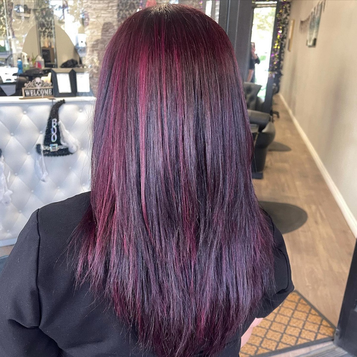 Plum Red Highlights