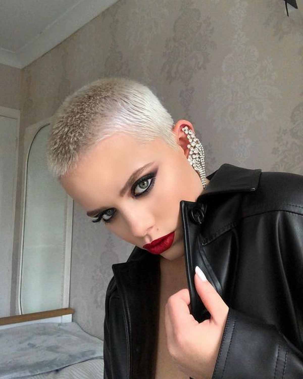 White Blonde Cut with Buzzed
