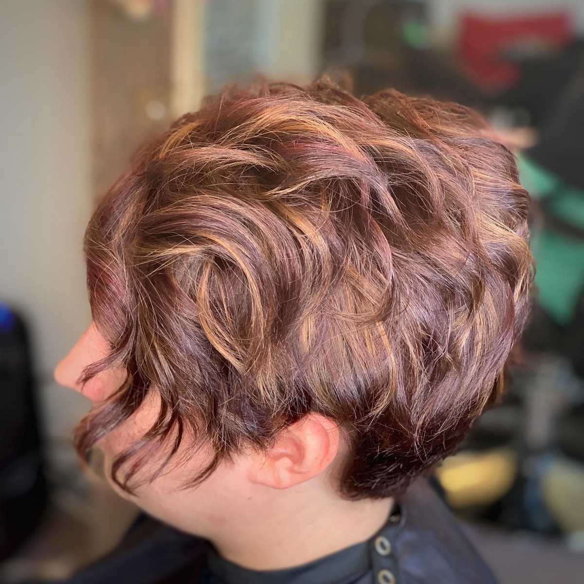 Black Pixie With Curly Bangs