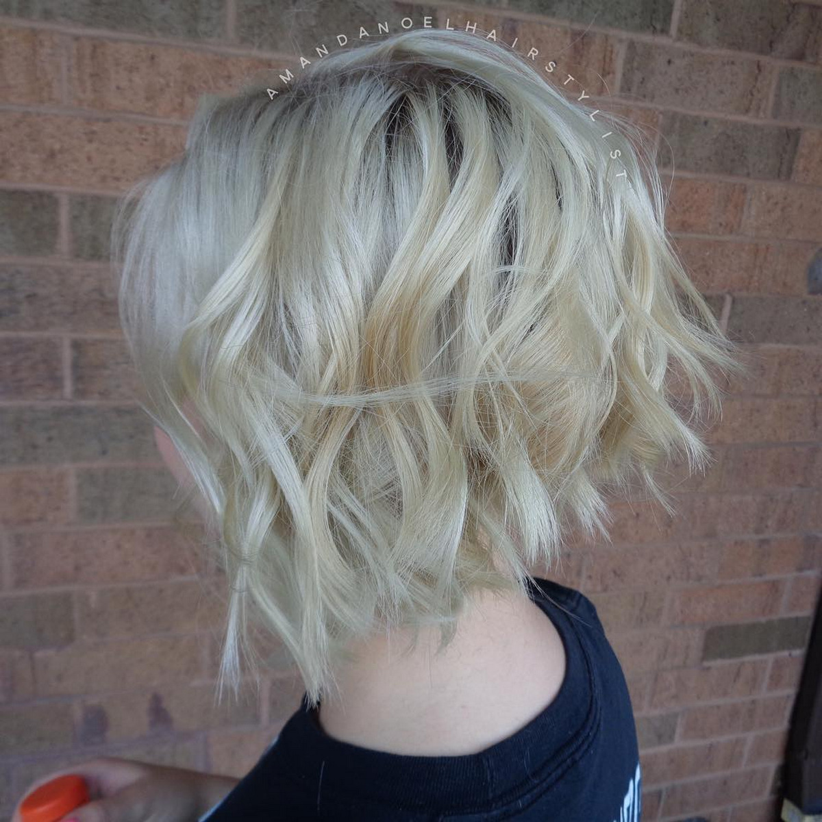 Blonde Bob With Tousled Waves