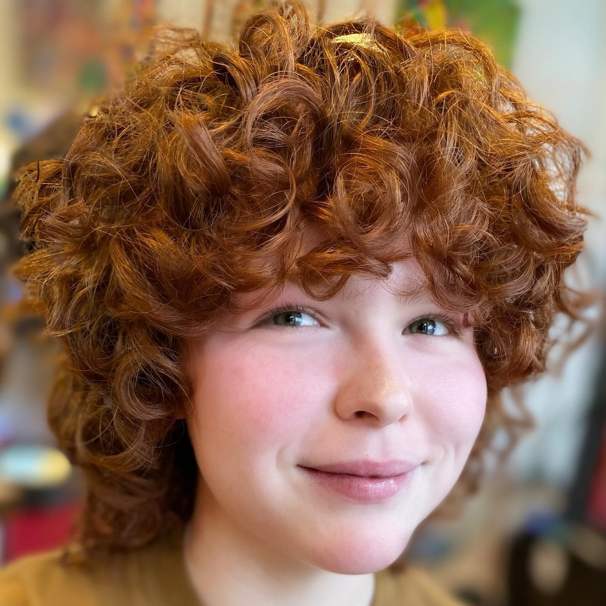 Curly Mullet With Thick Hair