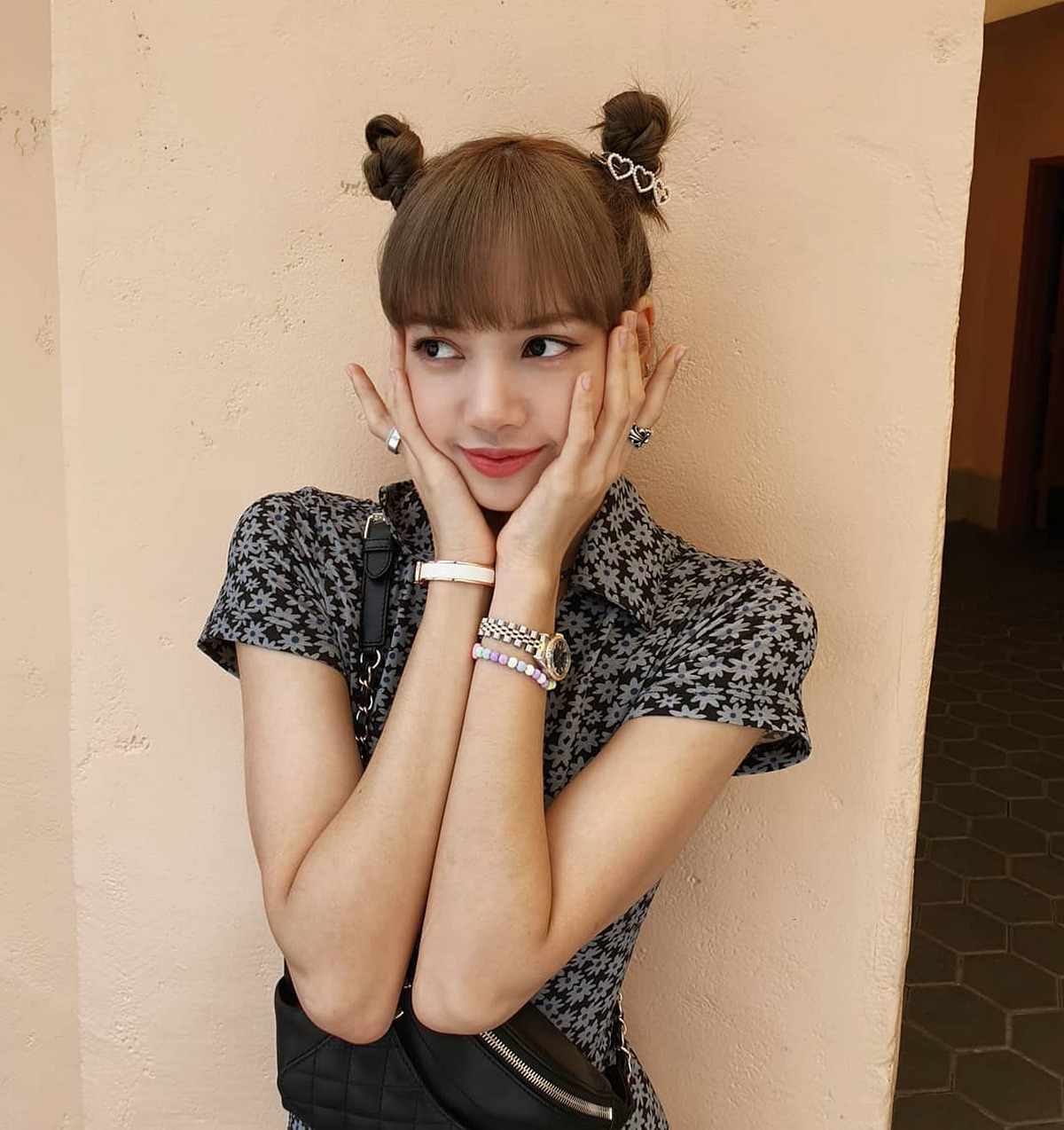 Cutie Space Buns With Blunt Bangs